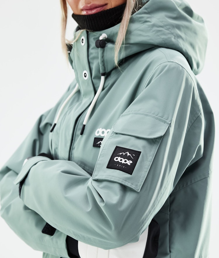 Dope Adept W 2021 Snowboard Jacket Women Faded Green Renewed