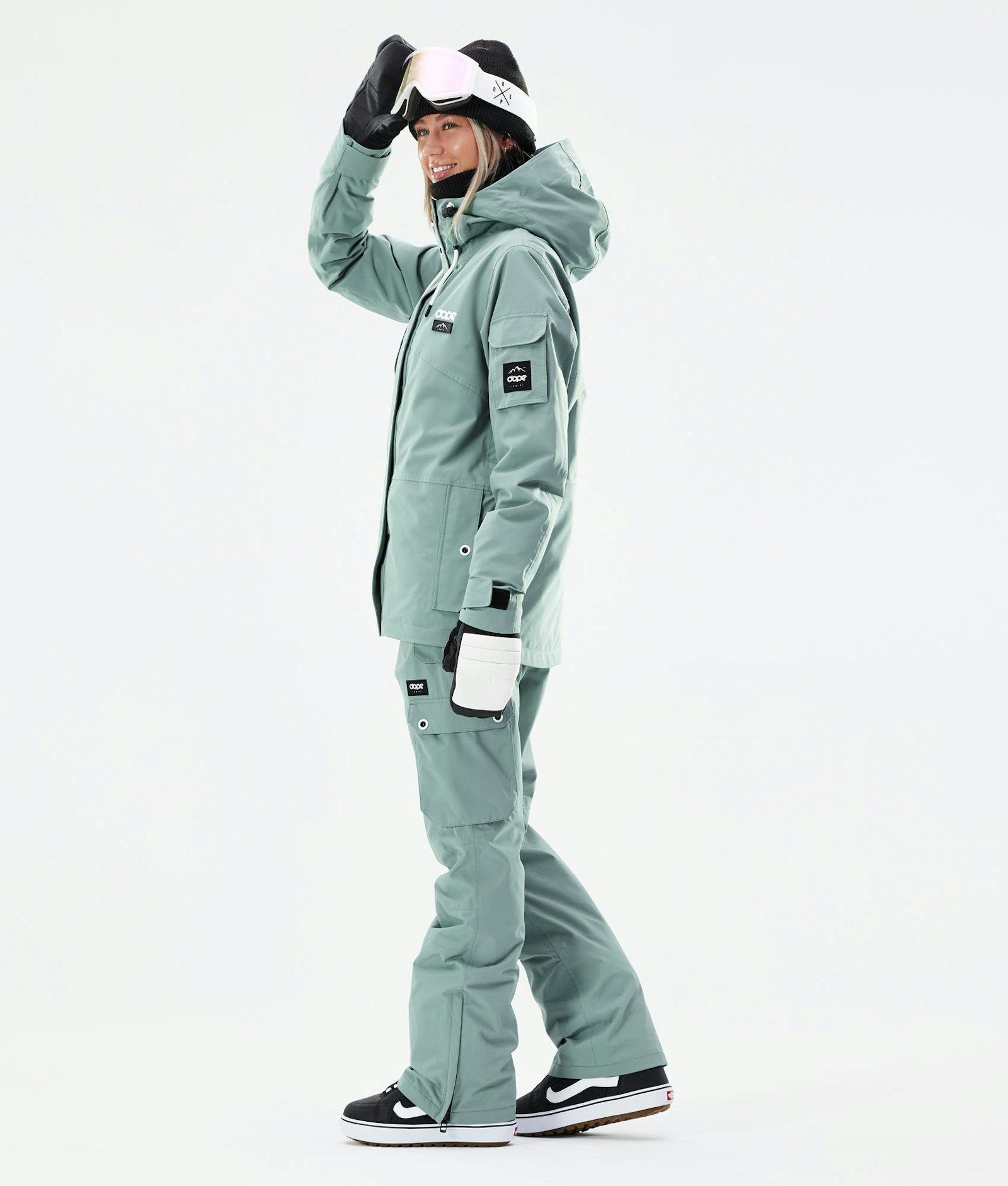 Dope Adept W 2021 Snowboard Jacket Women Faded Green Renewed