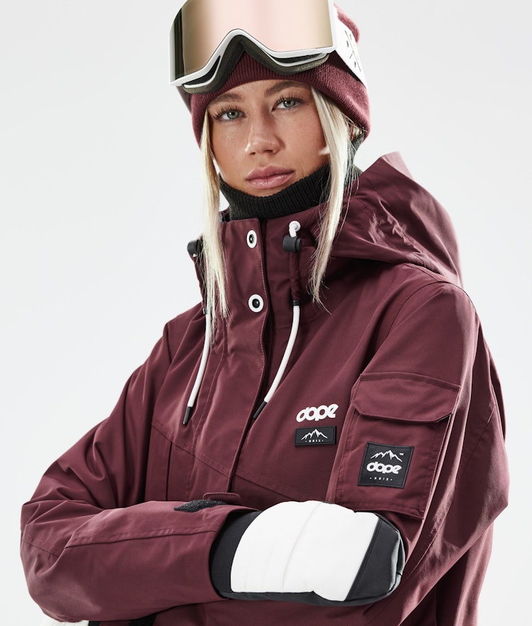 Adept W 2021 Veste Snowboard Femme Burgundy
