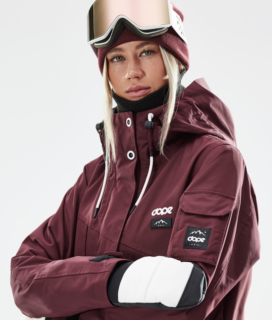 Adept W 2021 Snowboard Jacket Women Burgundy Renewed