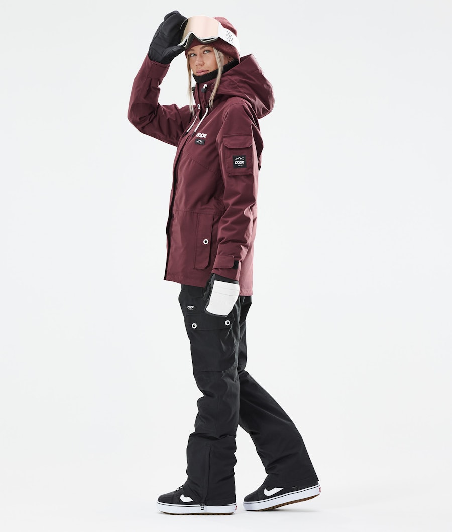 Adept W 2021 Snowboard Jacket Women Burgundy Renewed