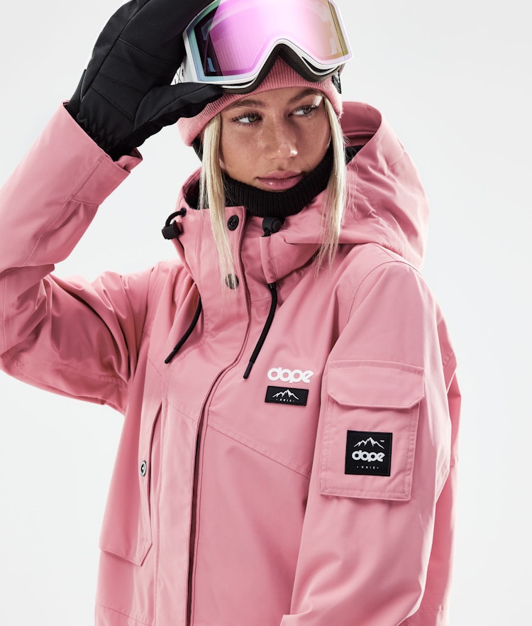 Chaqueta de esquí y snowboard para mujer OOSC 1080 - violeta y rosa 