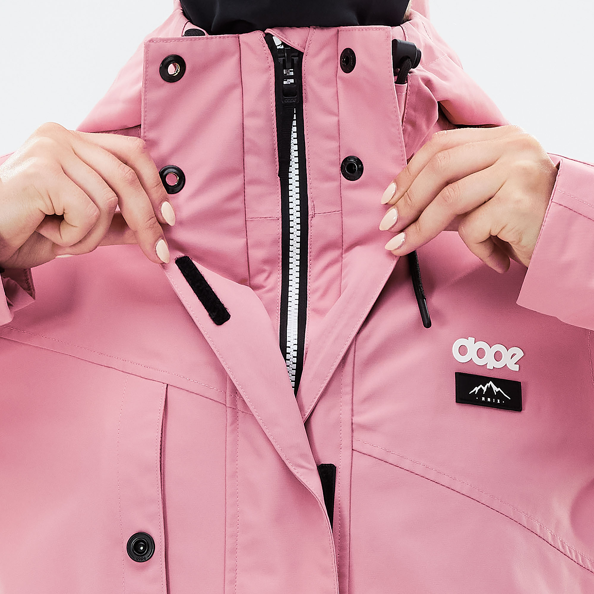 light pink snowboard jacket