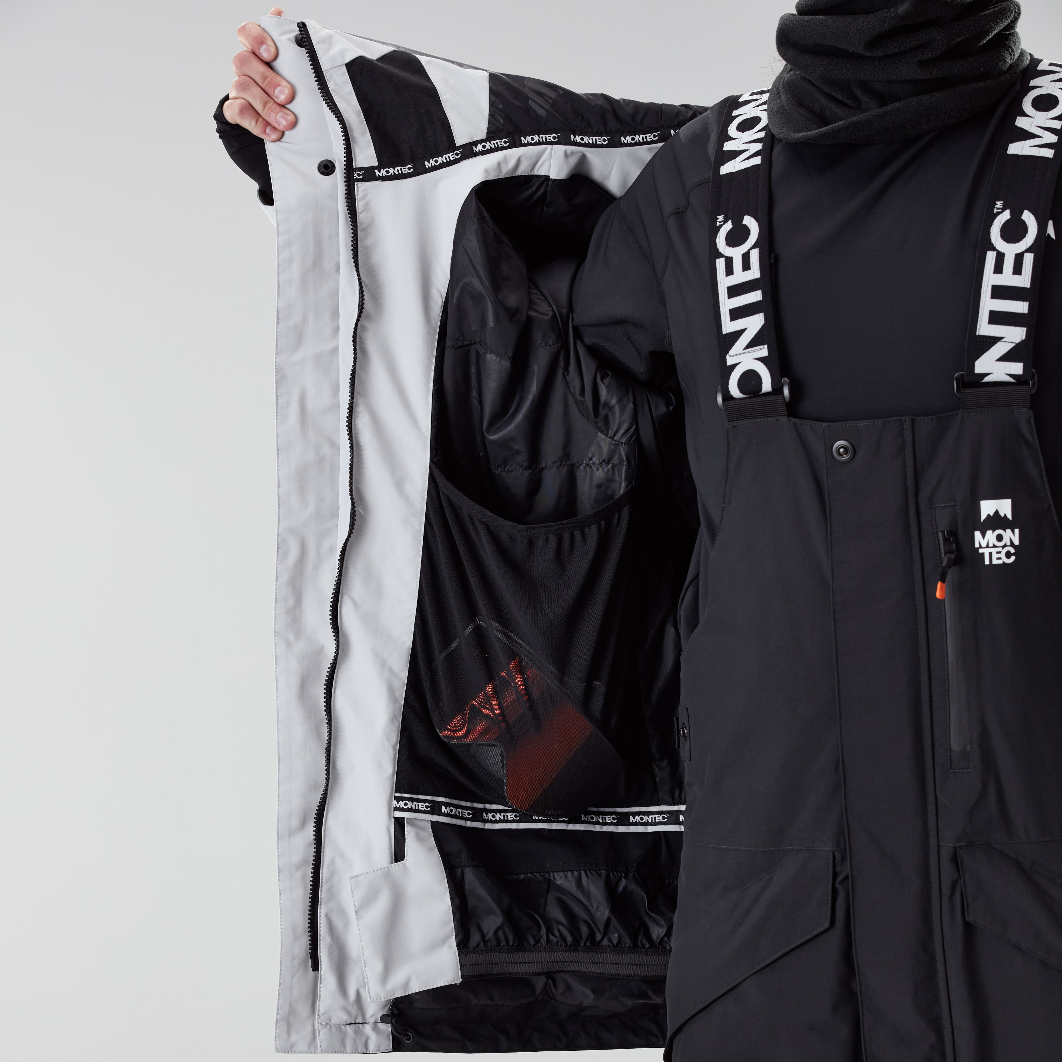 Roc Snowboard Jacket Light Grey/Black | Montecwear.com