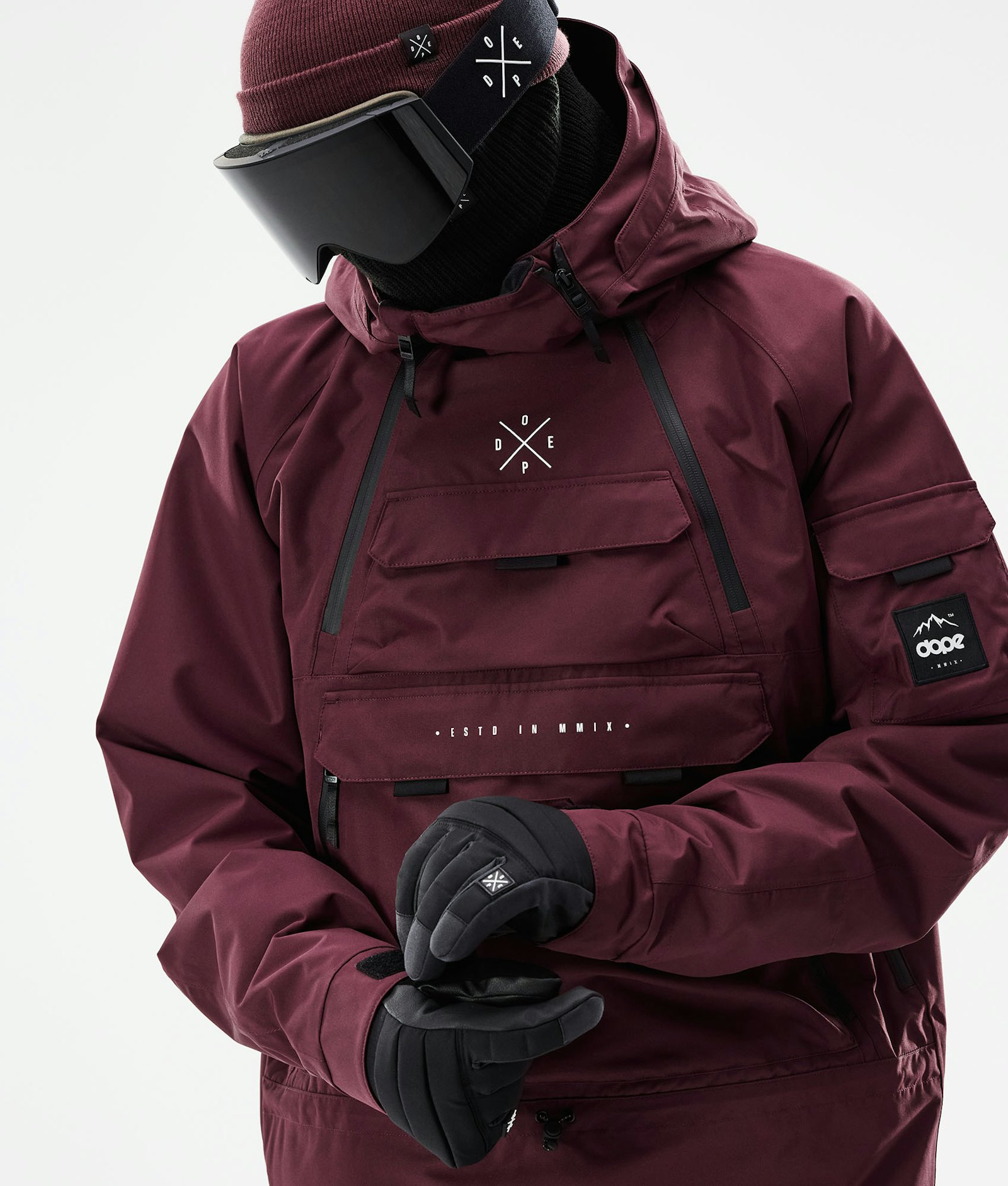 Dope Akin 2021 Snowboard Jacket Men Burgundy