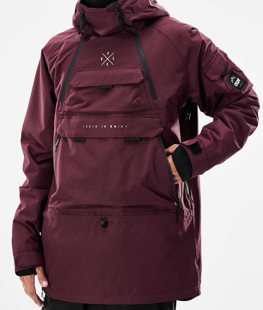 Akin 2021 Snowboard Jacket Men Burgundy