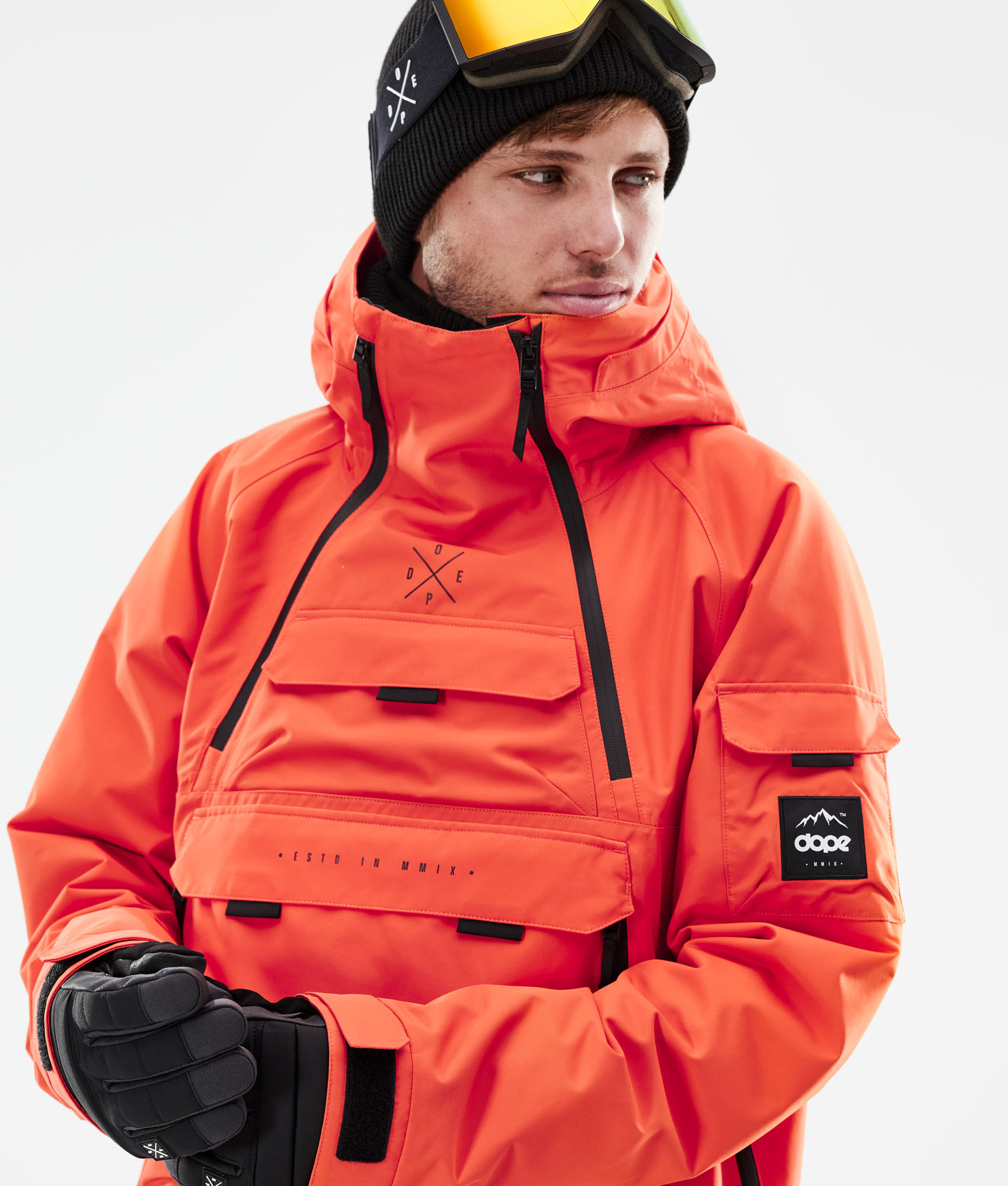 Dope Akin 2021 Snowboard Jacket Men Orange Renewed