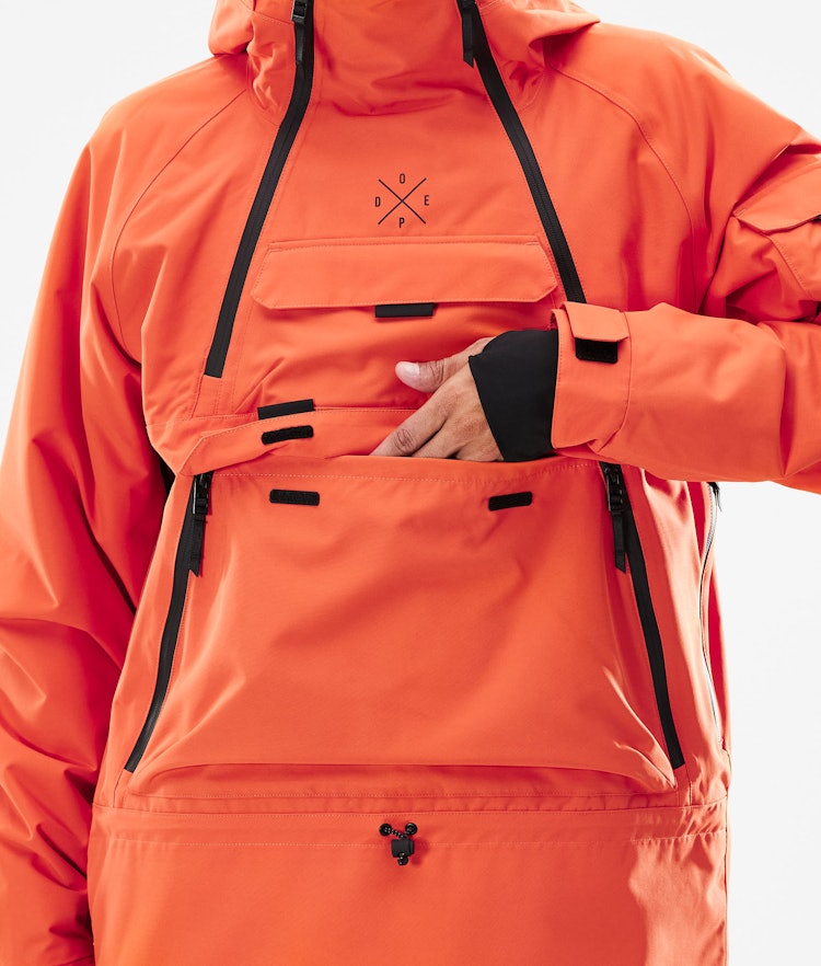 Akin 2021 Veste Snowboard Homme Orange, Image 10 sur 11