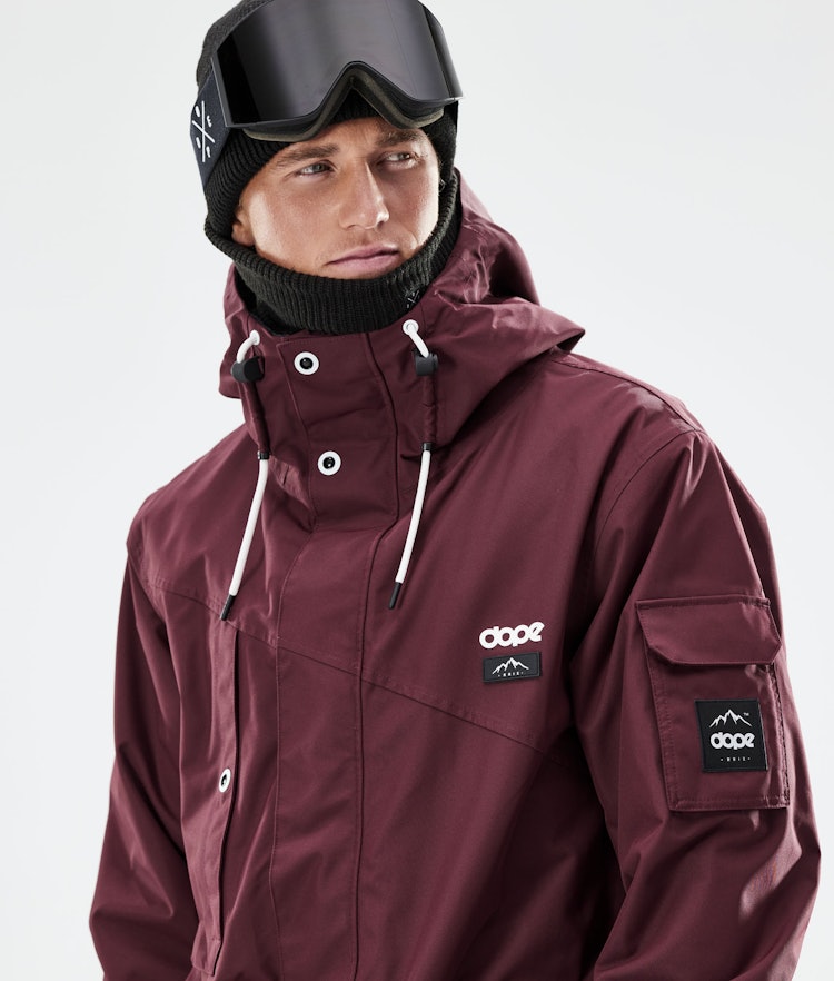 Adept 2021 Snowboard Jacket Men Burgundy Renewed