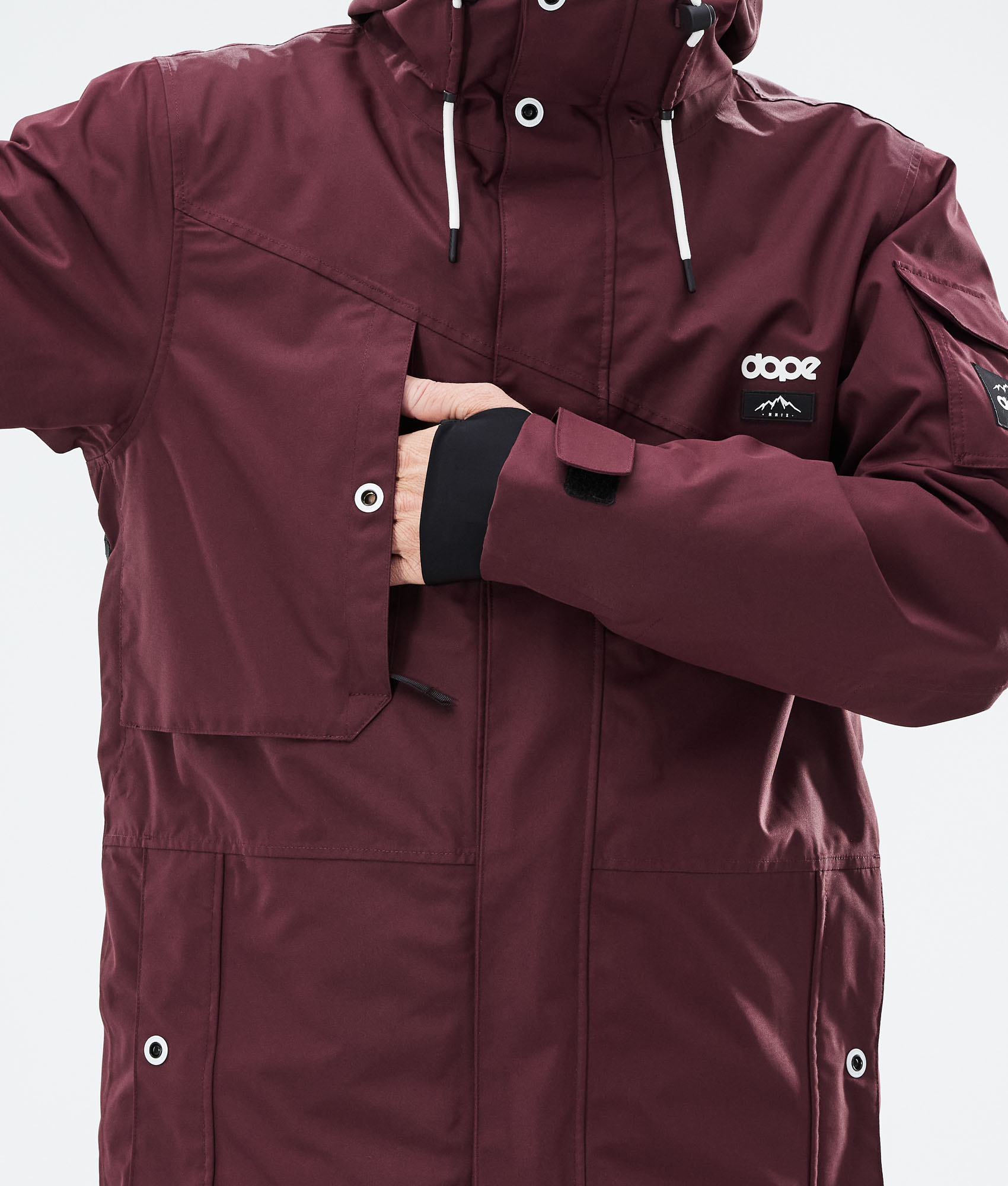 burgundy snowboard jacket