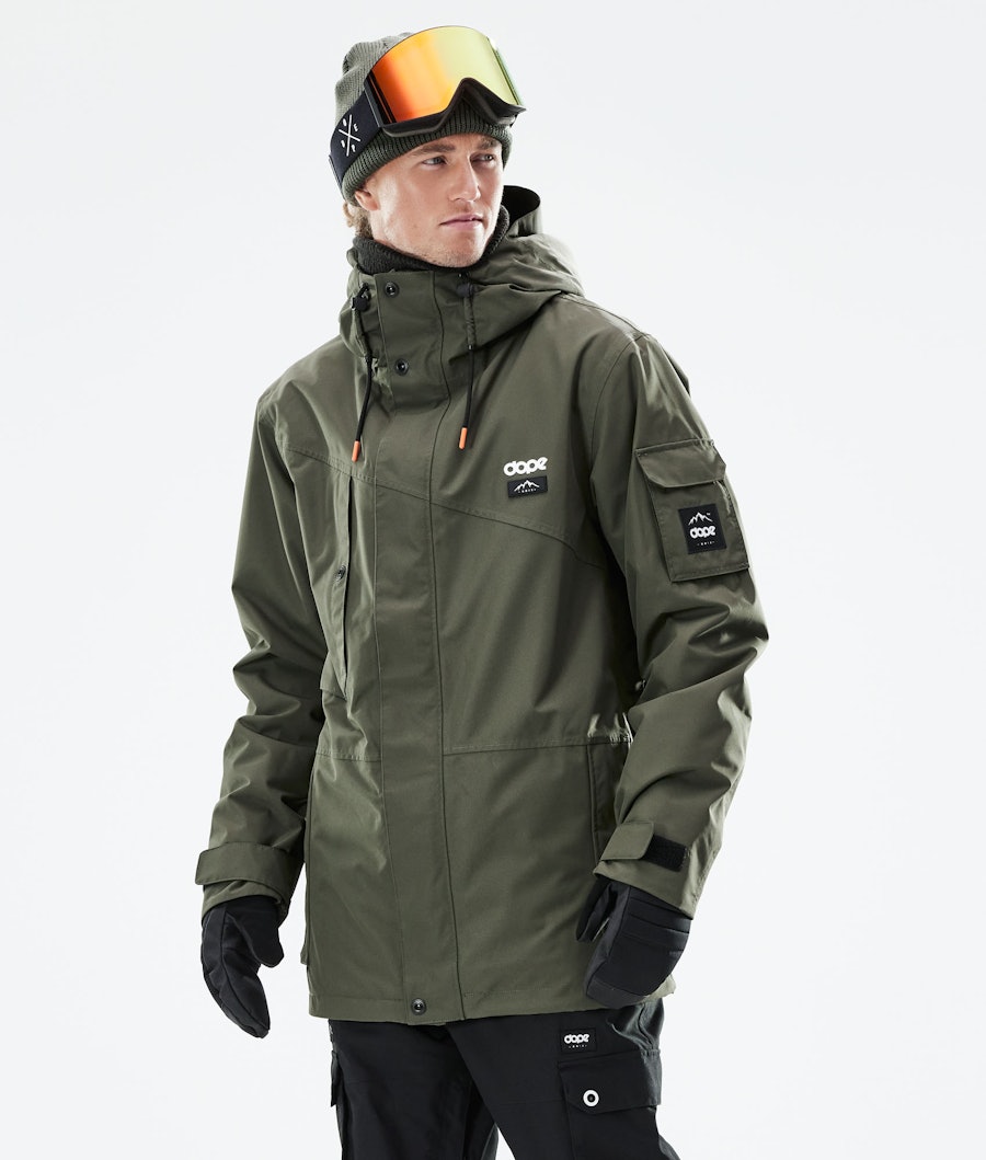 Adept 2021 Snowboard Jacket Men Olive Green Renewed