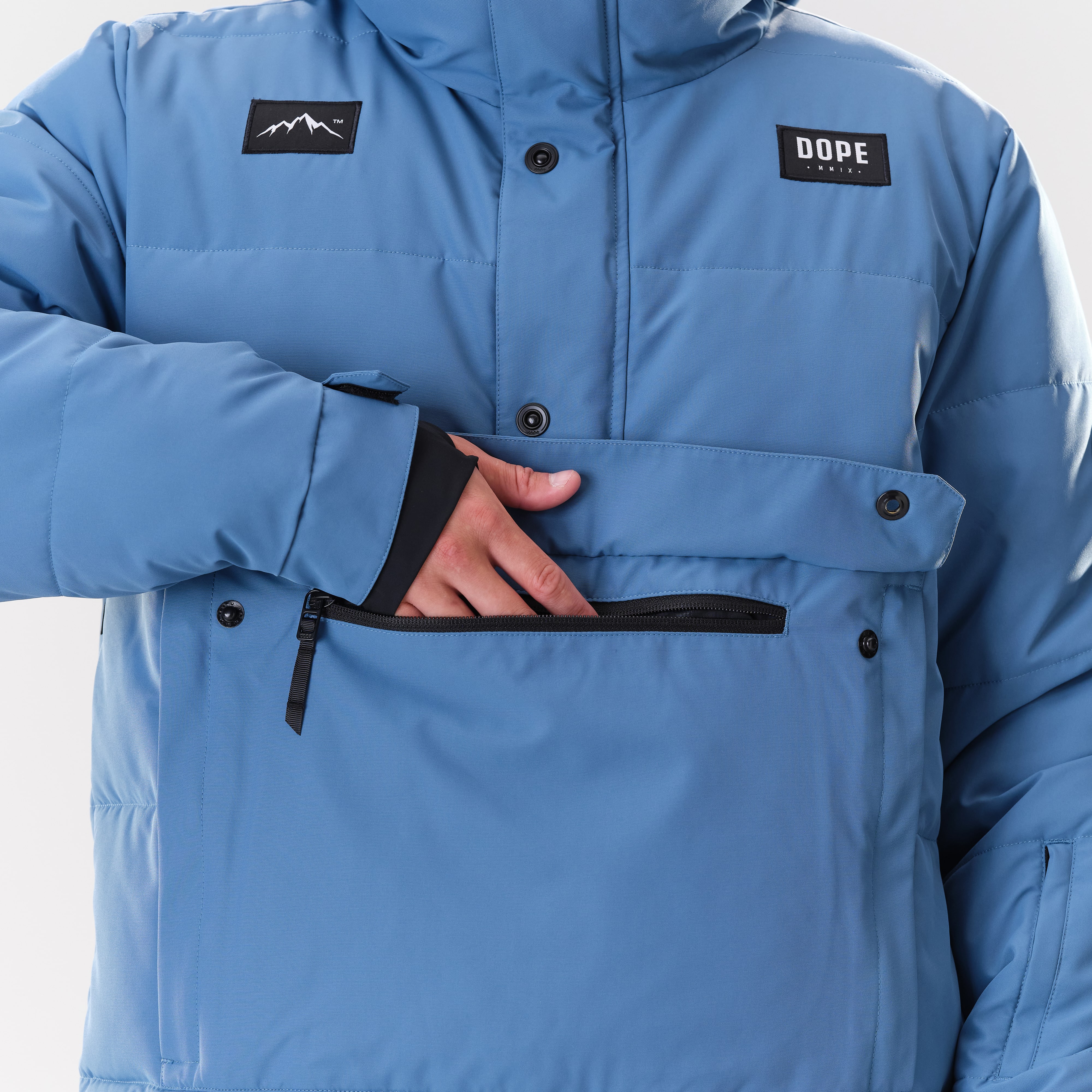 navy blue snowboard jacket