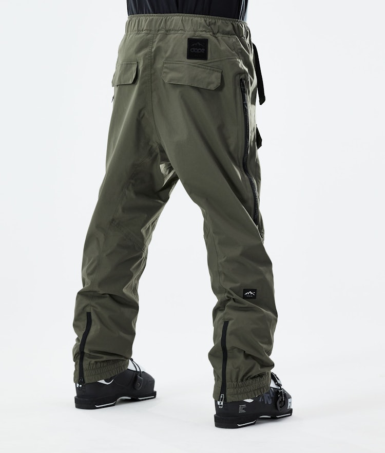 Antek Pantalon de Ski Homme Olive Green, Image 3 sur 6