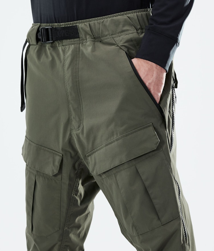 Antek Pantalon de Snowboard Homme Olive Green, Image 4 sur 6