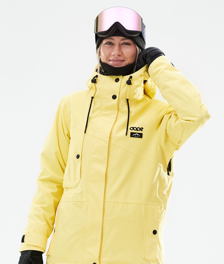Adept W 2021 Veste Snowboard Femme Faded Yellow, Image 3 sur 11