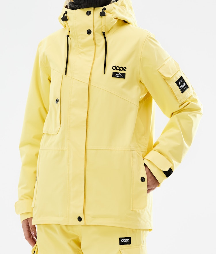 Adept W 2021 Snowboard Jacket Women Faded Yellow, Image 9 of 11