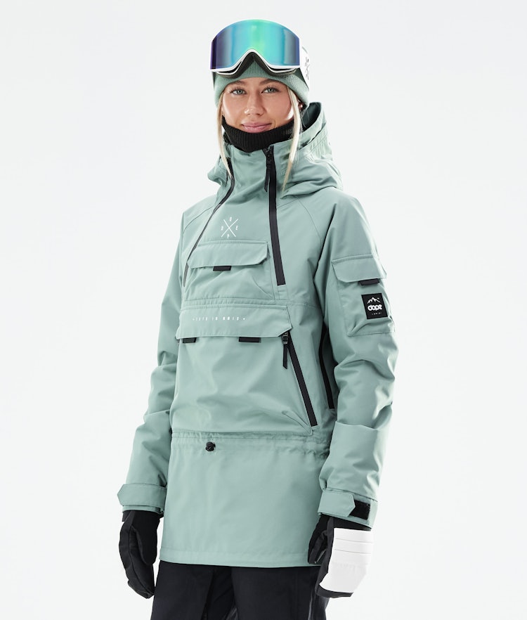Dope Akin W 2021 Snowboard jas Dames Faded Green Renewed, Afbeelding 1 van 11