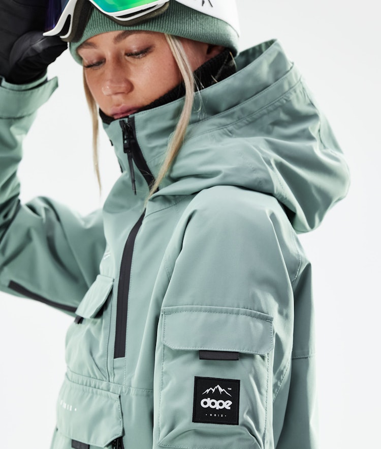 Akin W 2021 Ski Jacket Women Faded Green, Image 3 of 11