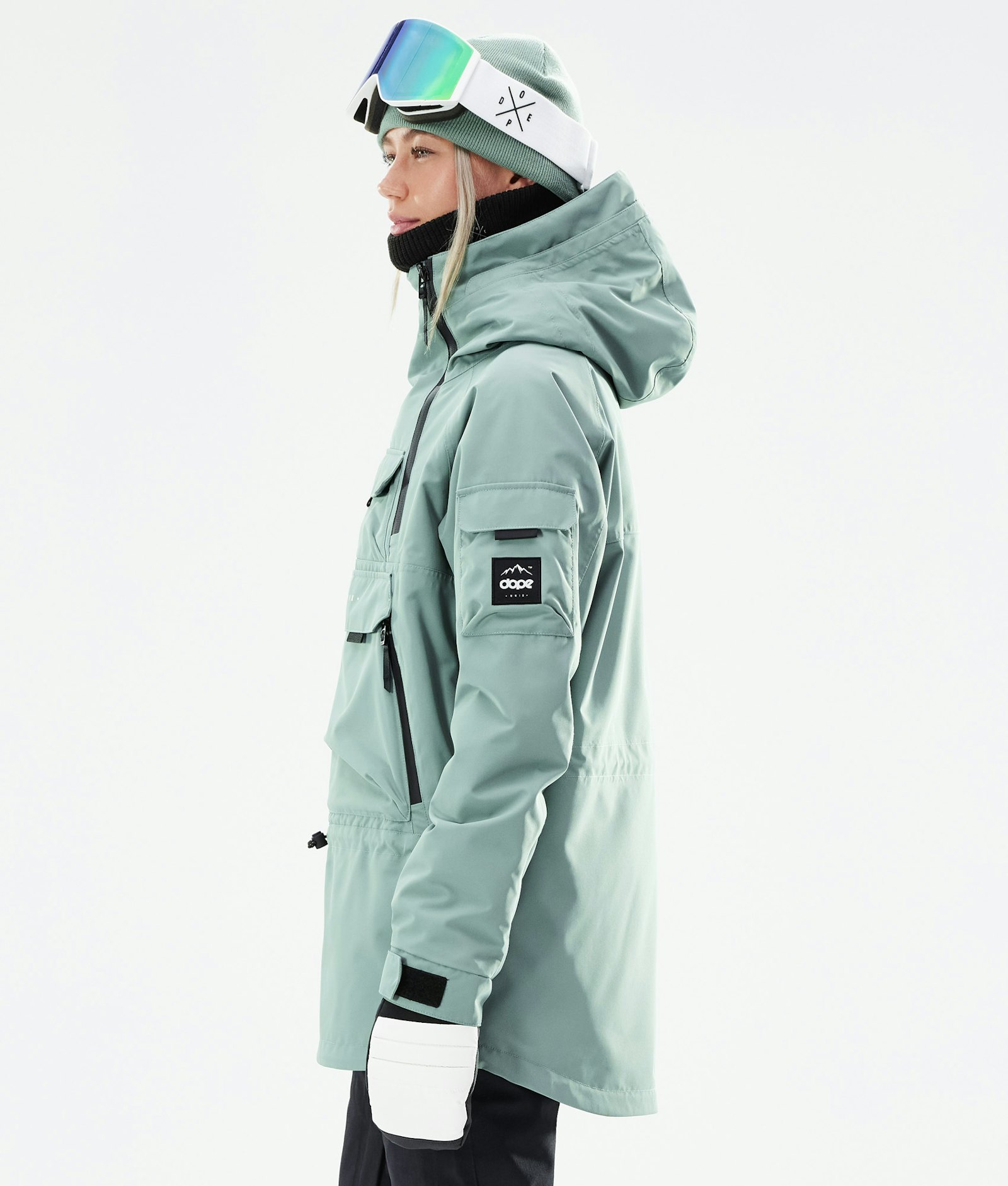 Dope Akin W 2021 Snowboard Jacket Women Faded Green Renewed, Image 5 of 11