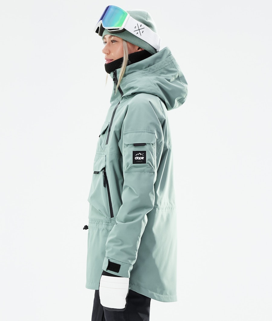 Akin W 2021 Snowboard Jacket Women Faded Green
