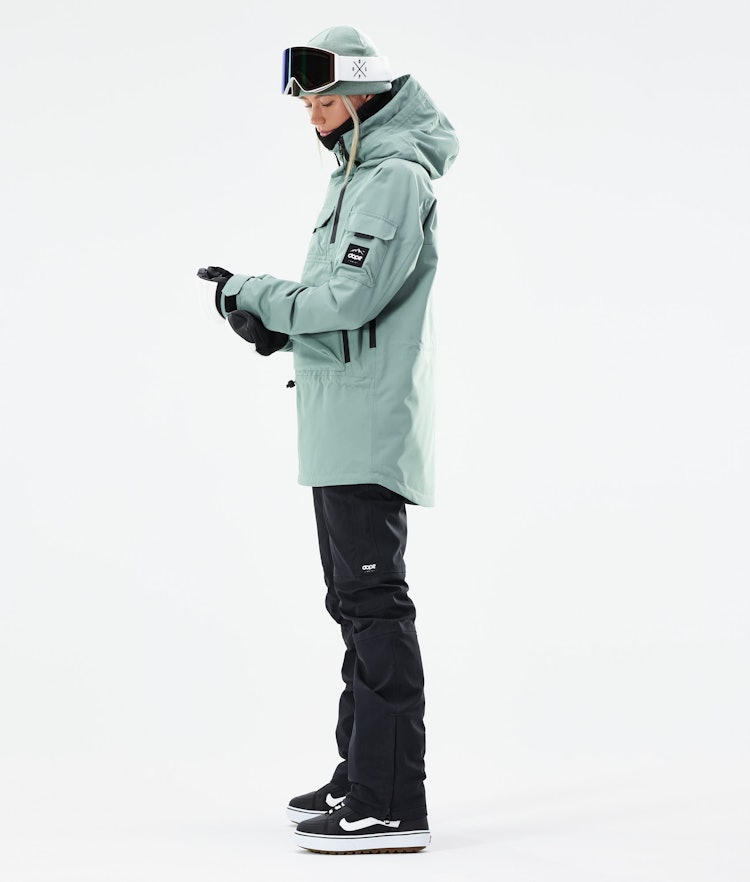Akin W 2021 Snowboard Jacket Women Faded Green Renewed, Image 6 of 11
