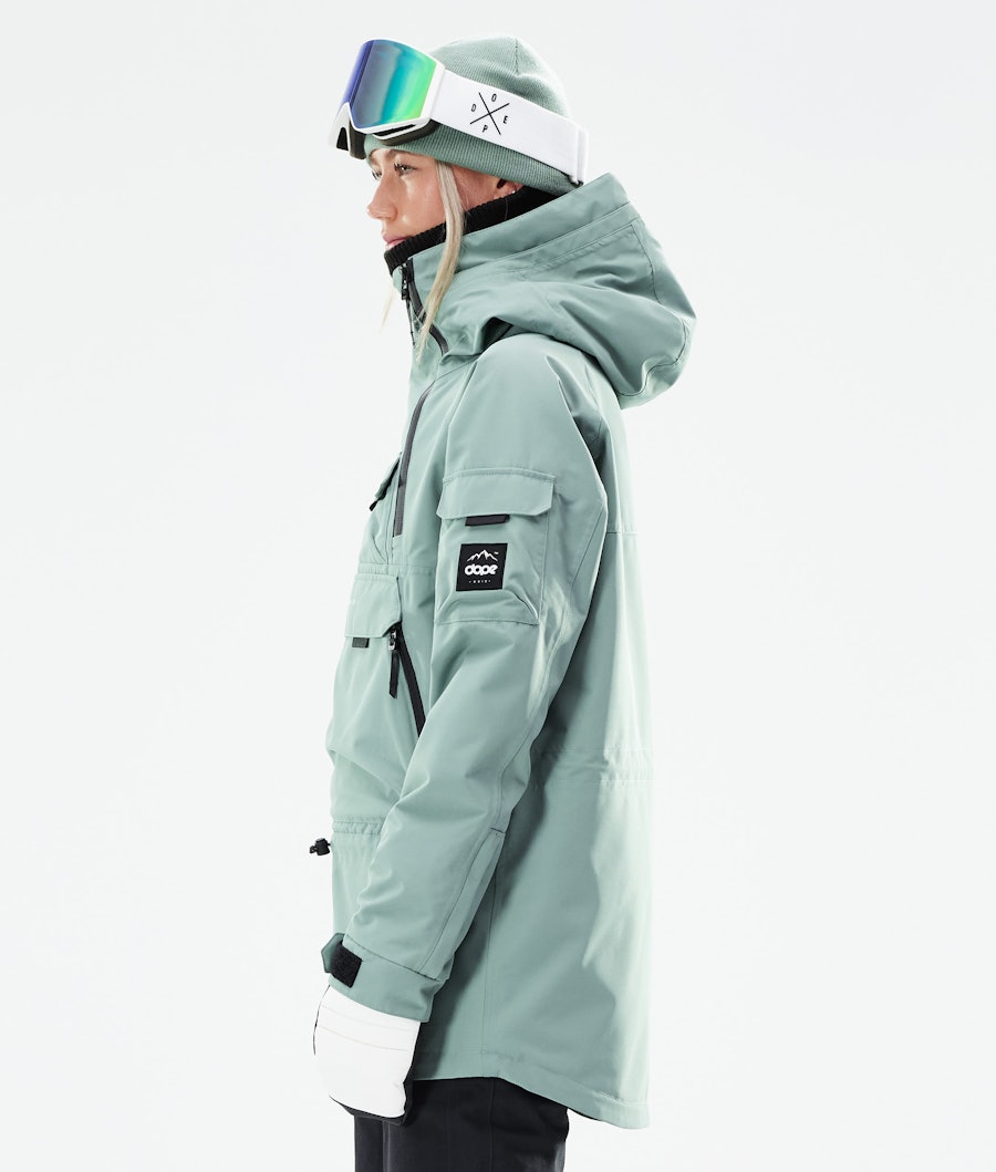 Dope Annok Long W Women's Snowboard Jacket Faded Green