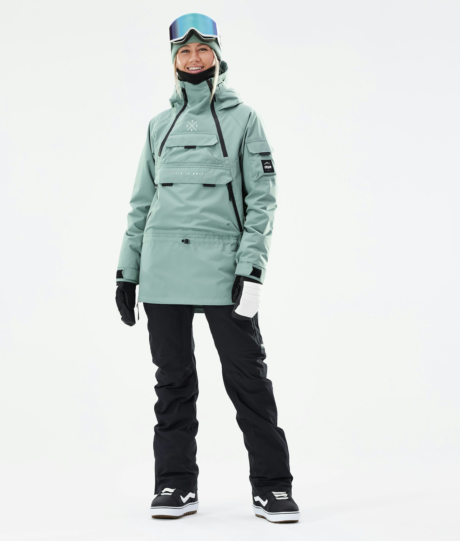 Dope Akin W 2021 Giacca Snowboard Donna Faded Green Renewed, Immagine 4 di 11