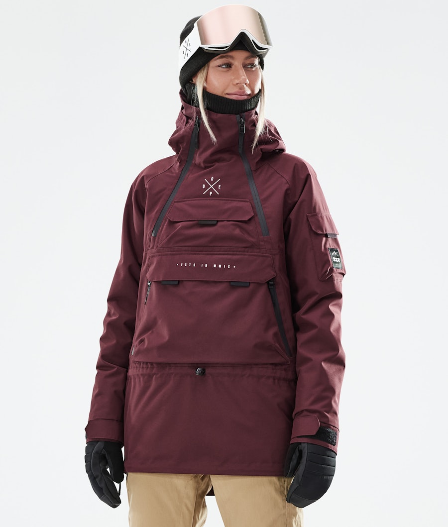 Dope Akin W Snowboard Jacket Burgundy