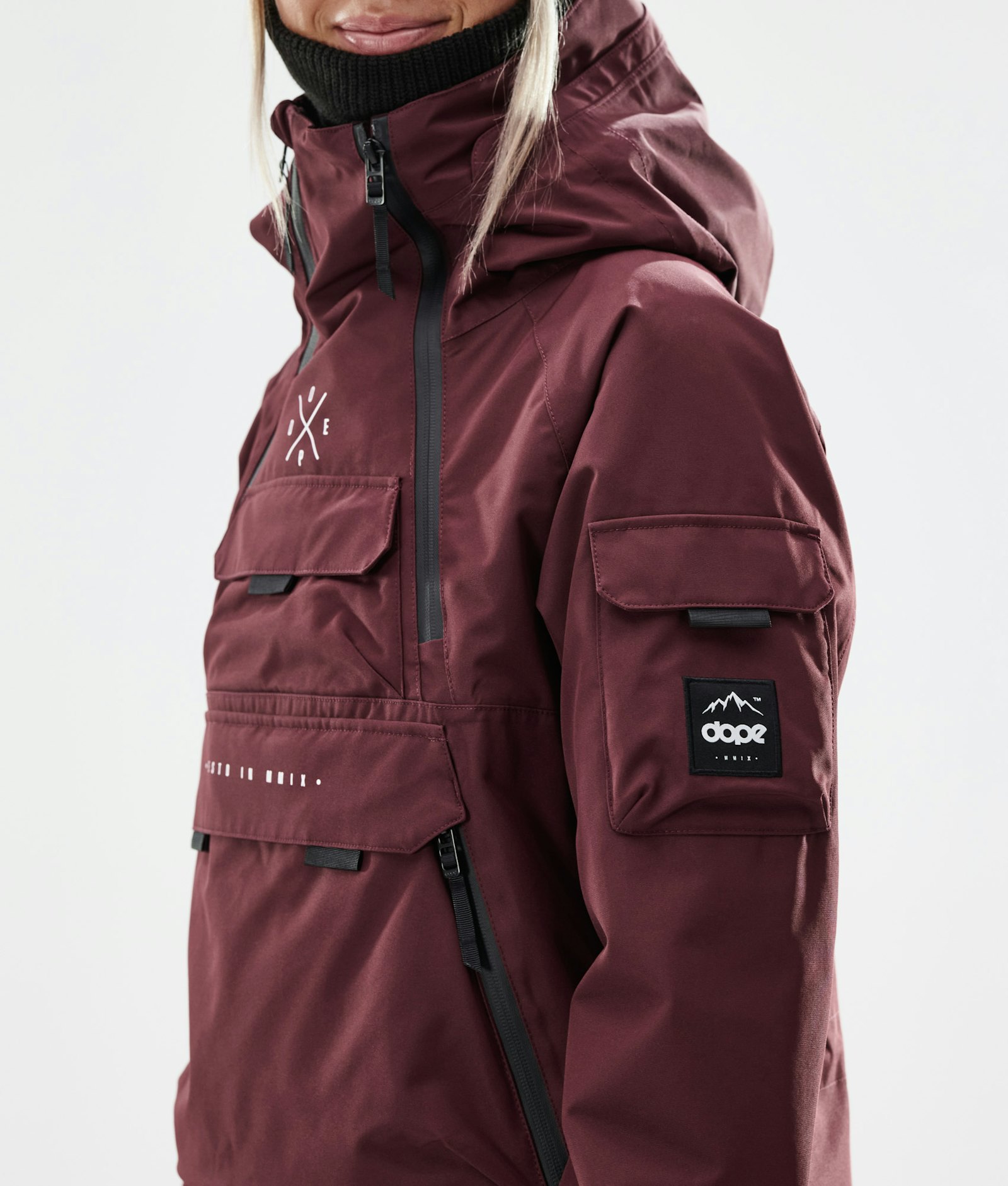 Dope Akin W 2021 Snowboard Jacket Women Burgundy