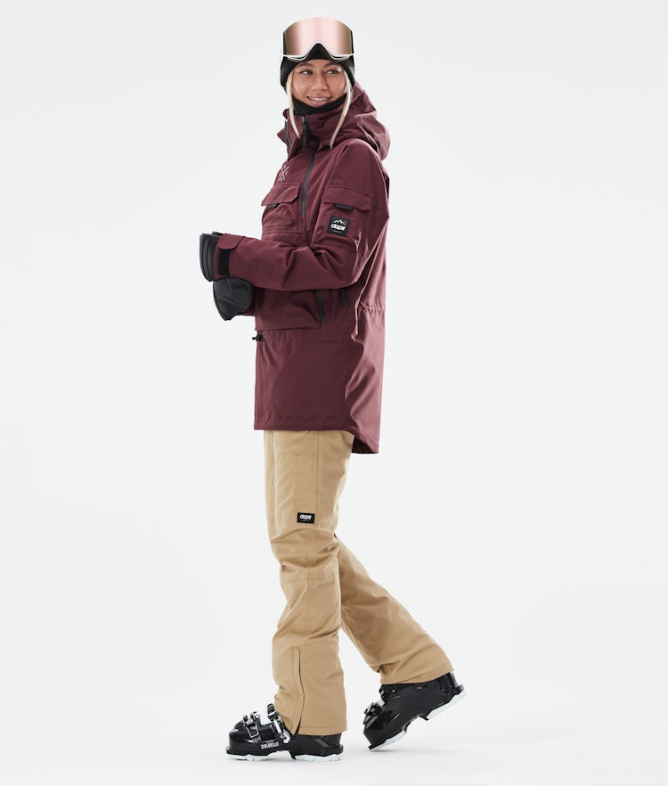 Akin W 2021 Ski Jacket Women Burgundy, Image 5 of 11