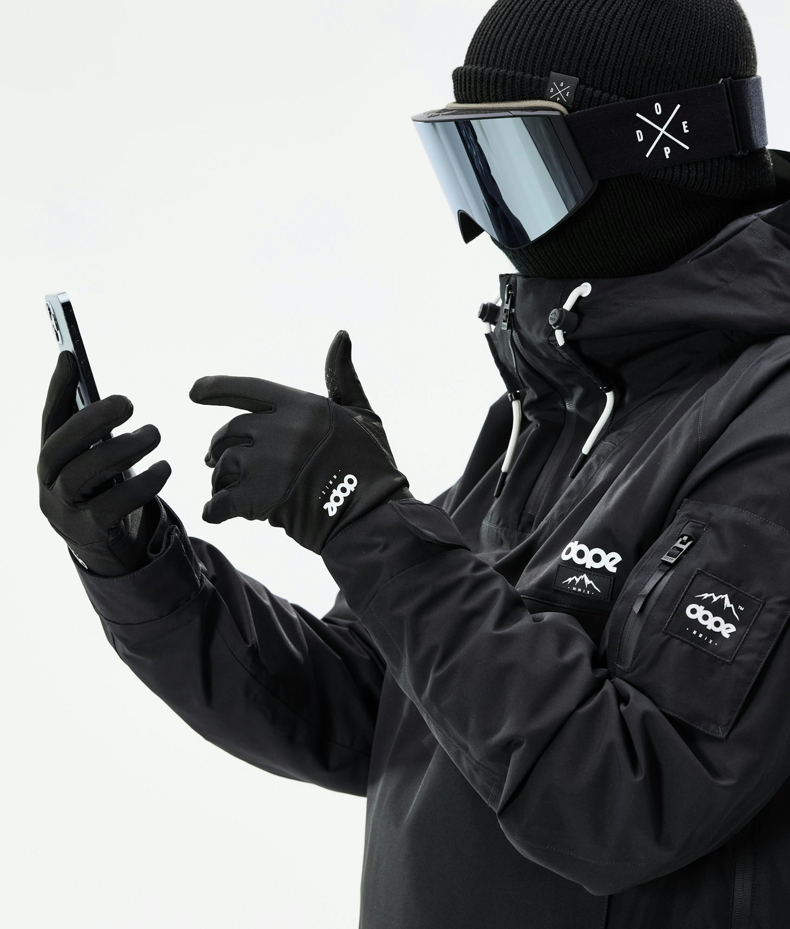 Dope Power 2021 Ski Gloves Black/White, Image 3 of 4