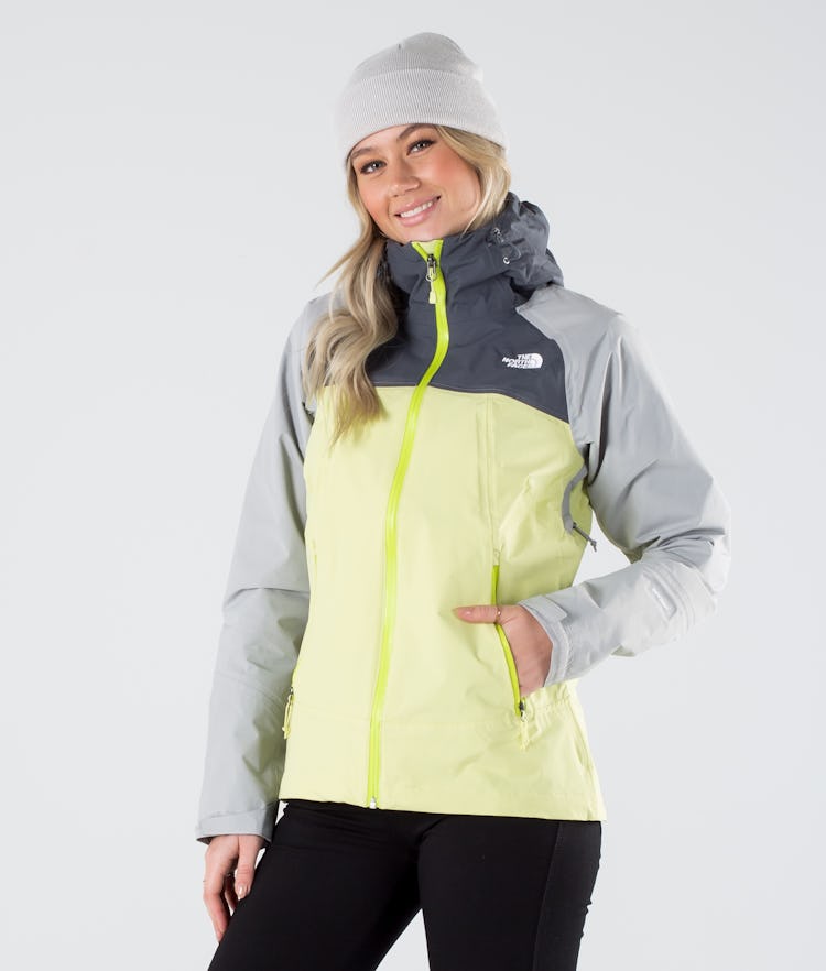 The North Face Stratos Chaqueta de Outdoor Mujer Pale Lime Yellow/Vndsgry/Mldgry - Amarillo |