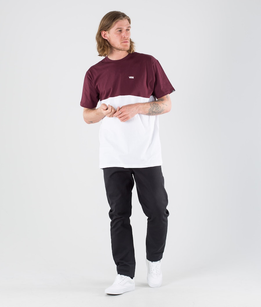 Vans Colorblock T-shirt Homme White/Port Royale