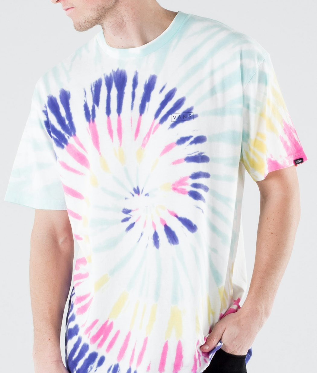Vans Drop V Spiral Tie Dye T-shirt Herr Rainbow (Spectrum)Tie Dye