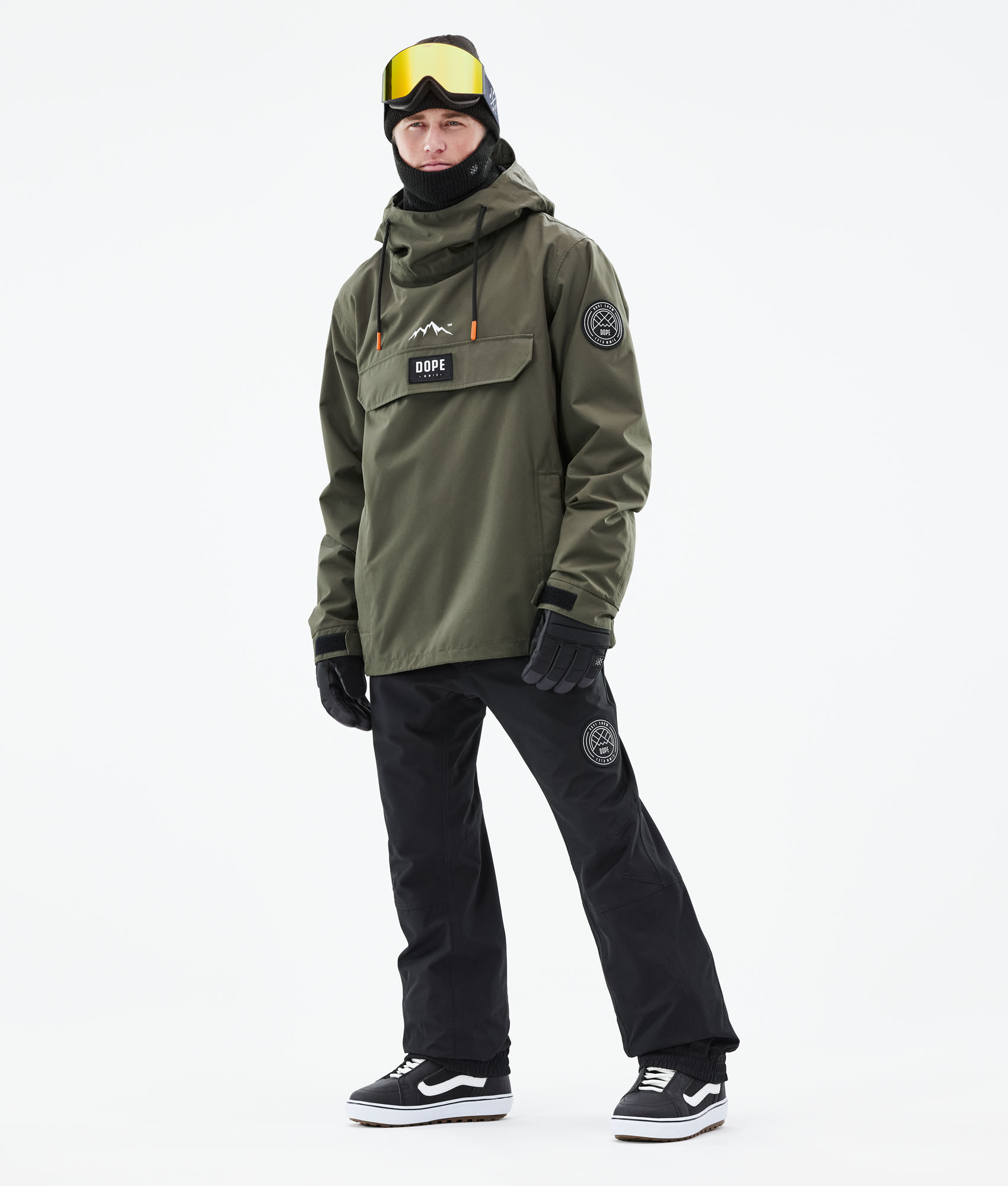 olive green snowboard jacket