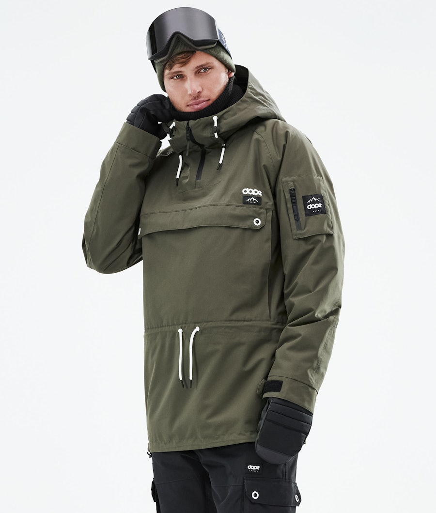 Annok 2021 Snowboard Jacket Men Olive Green Renewed