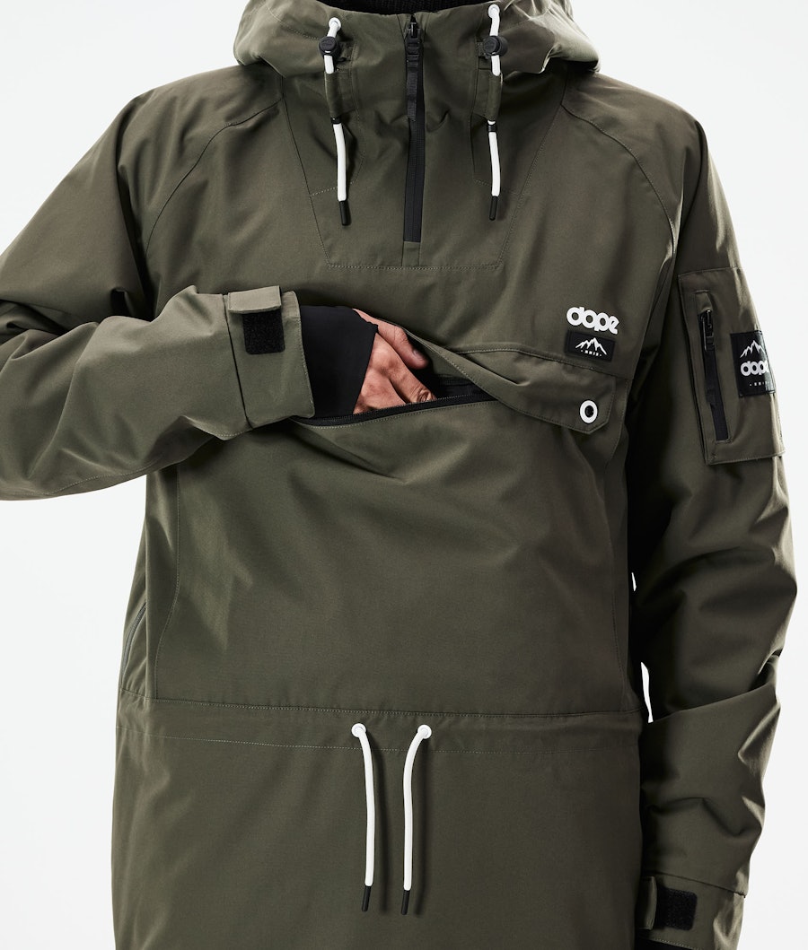 Dope Annok 2021 Men's Snowboard Jacket Olive Green