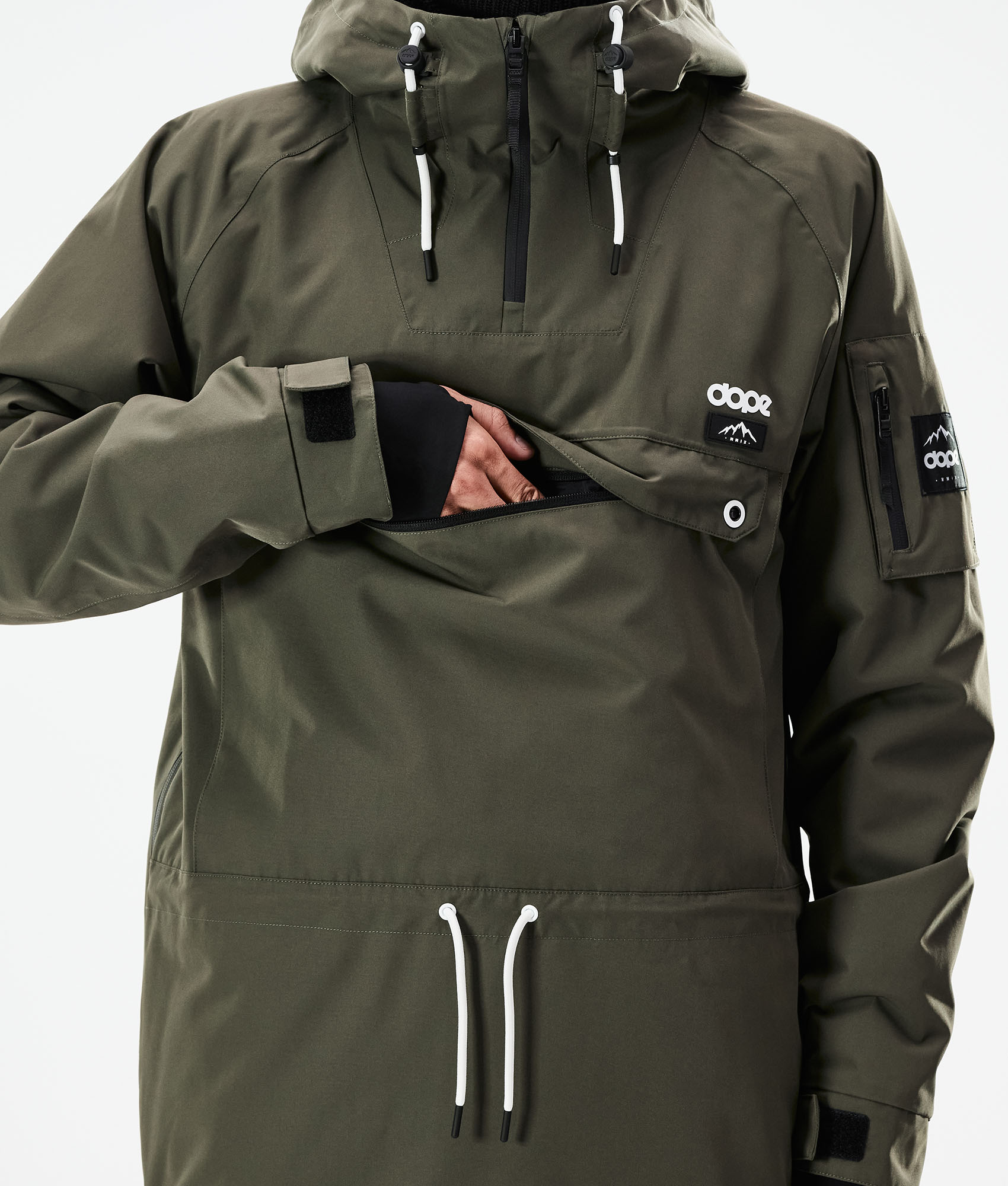 army green ski jacket
