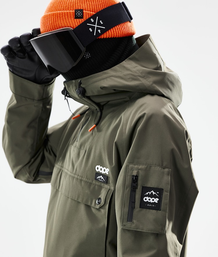 Annok 2021 Snowboard Jacket Men Olive Green/Black Renewed