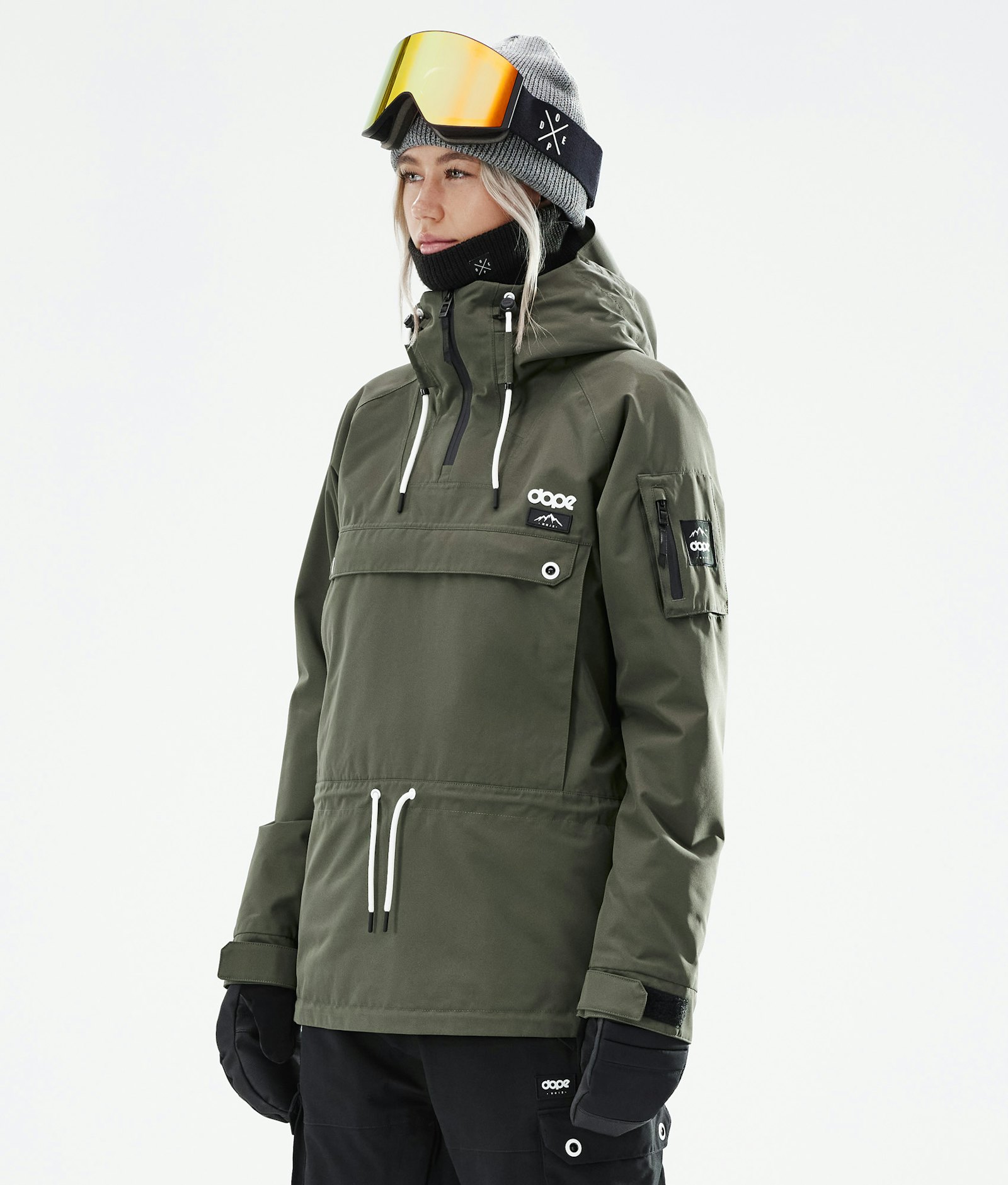 Dope Annok W 2021 Snowboard Jacket Women Olive Green
