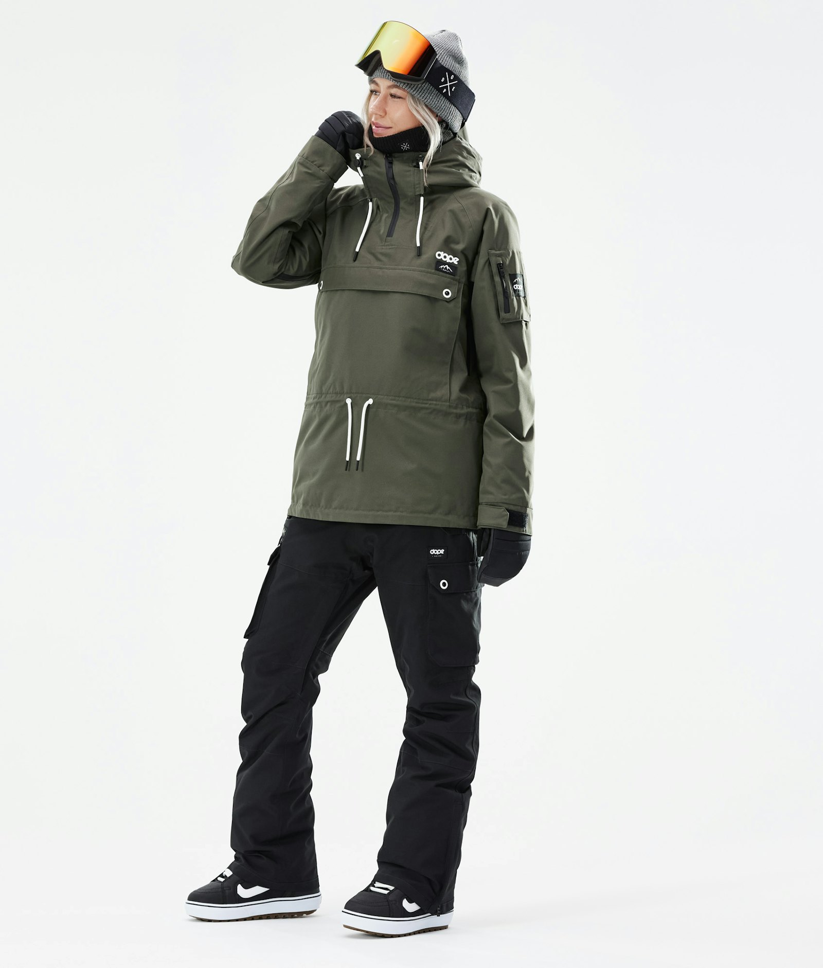 Dope Annok W 2021 Snowboard Jacket Women Olive Green