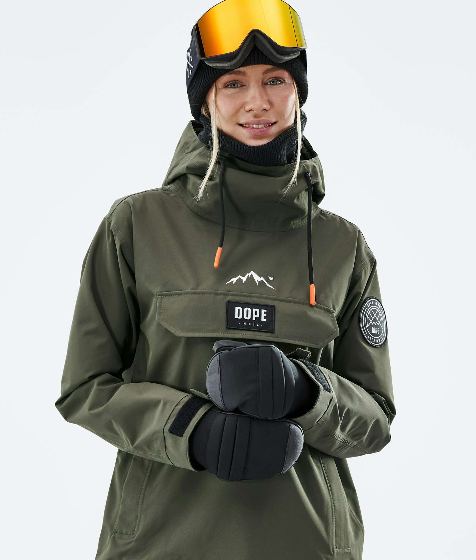 Dope Blizzard W 2021 Snowboard Jacket Women Olive Green Renewed