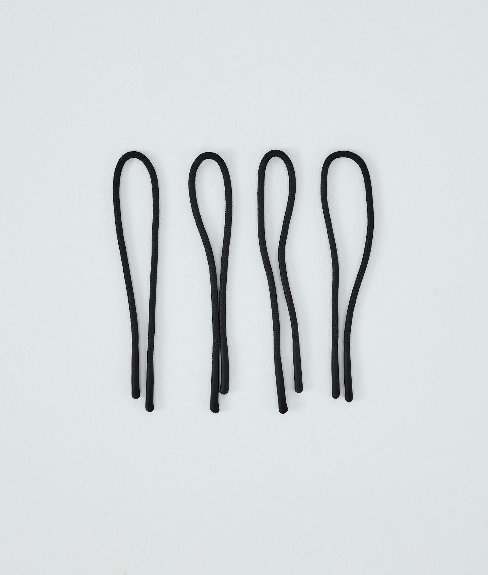 Round Zip Puller String Replacement Parts Black/Black Tip, Image 1 of 2