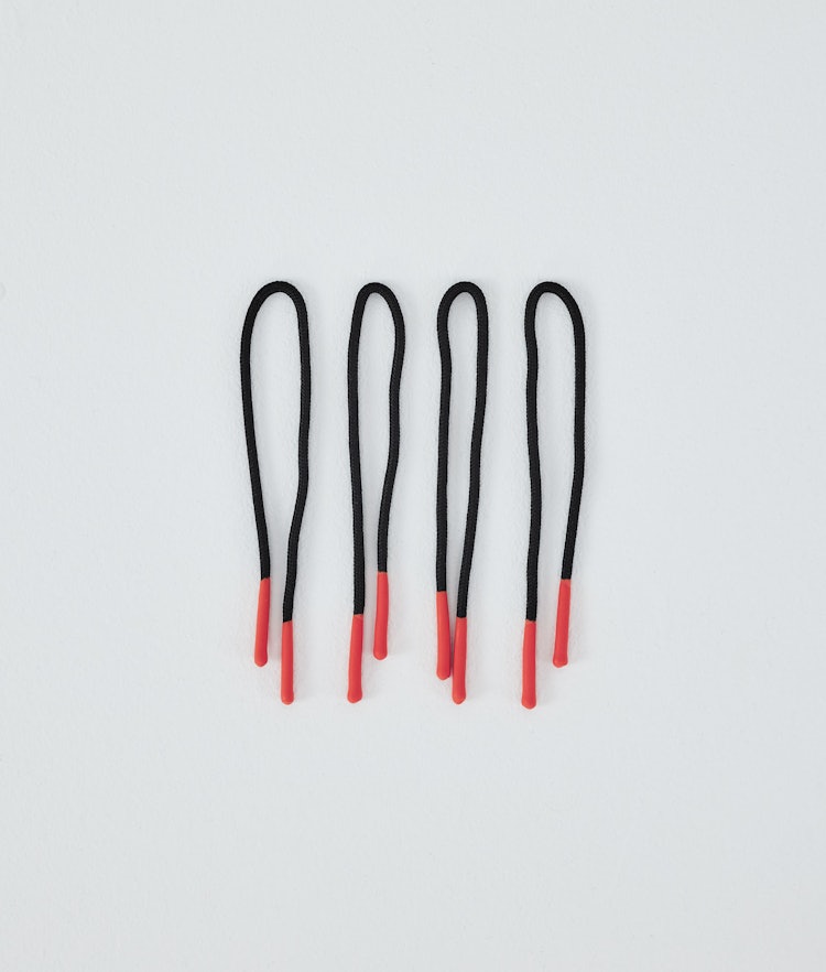 Round Zip Puller String Replacement Parts Black/Orange Tip, Image 1 of 2