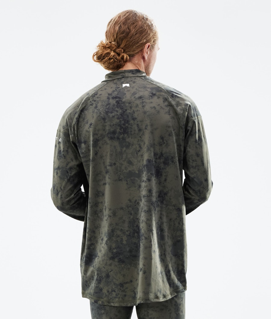Zulu Tee-shirt thermique Homme Olive Green Tiedye