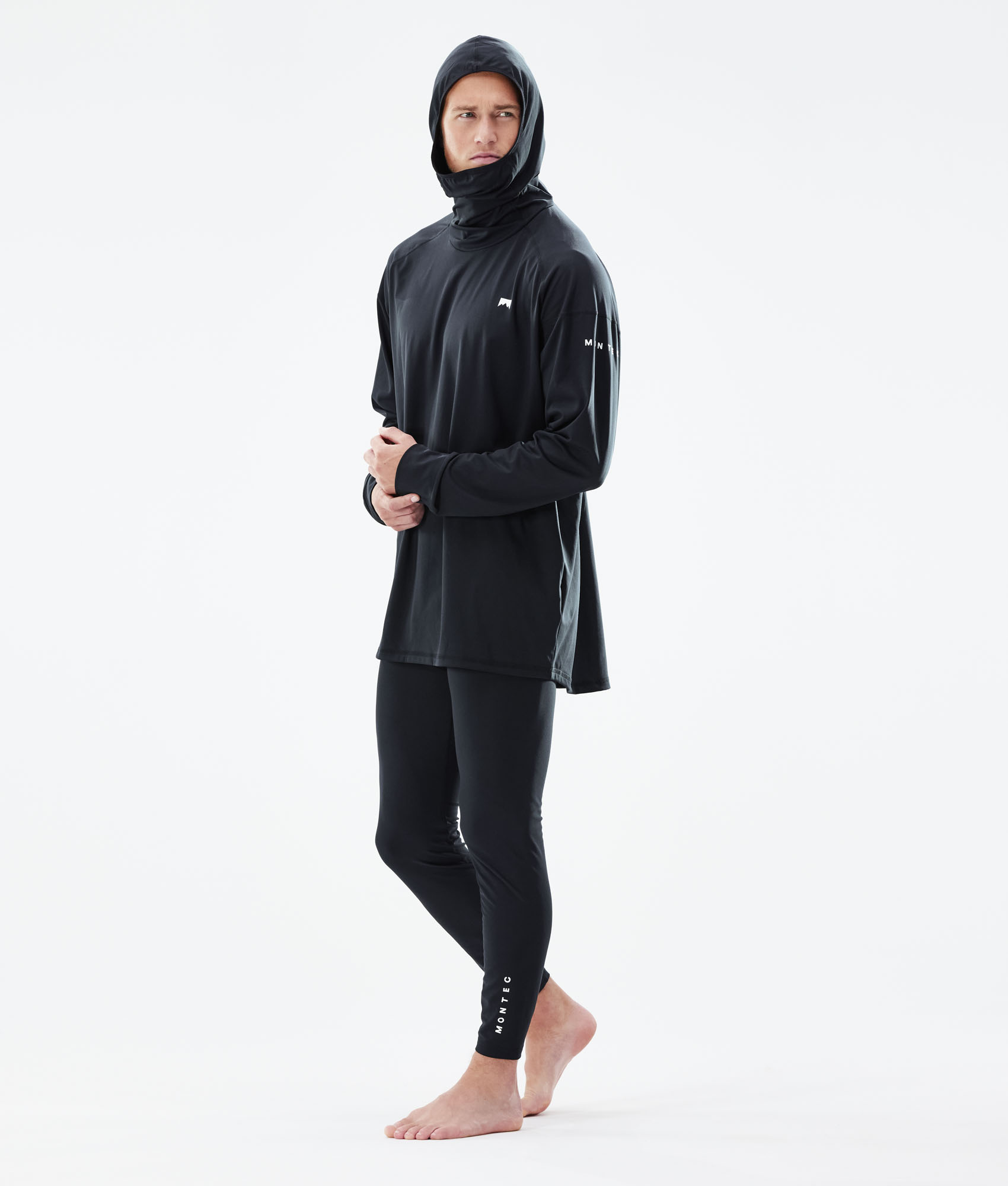 Montec Zulu Hood Men's Base Layer Top Black