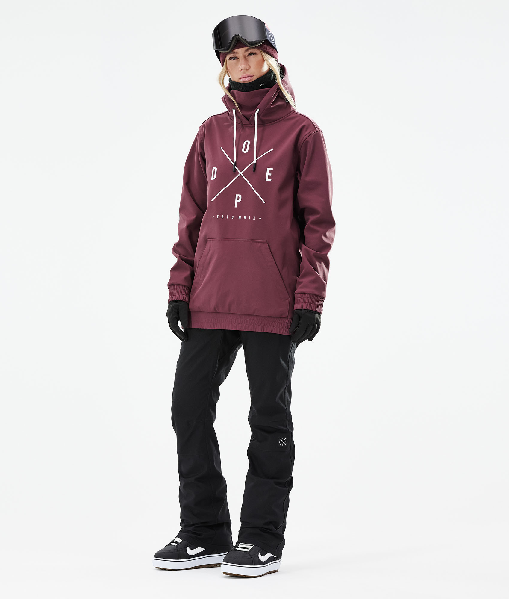 maroon snow jacket