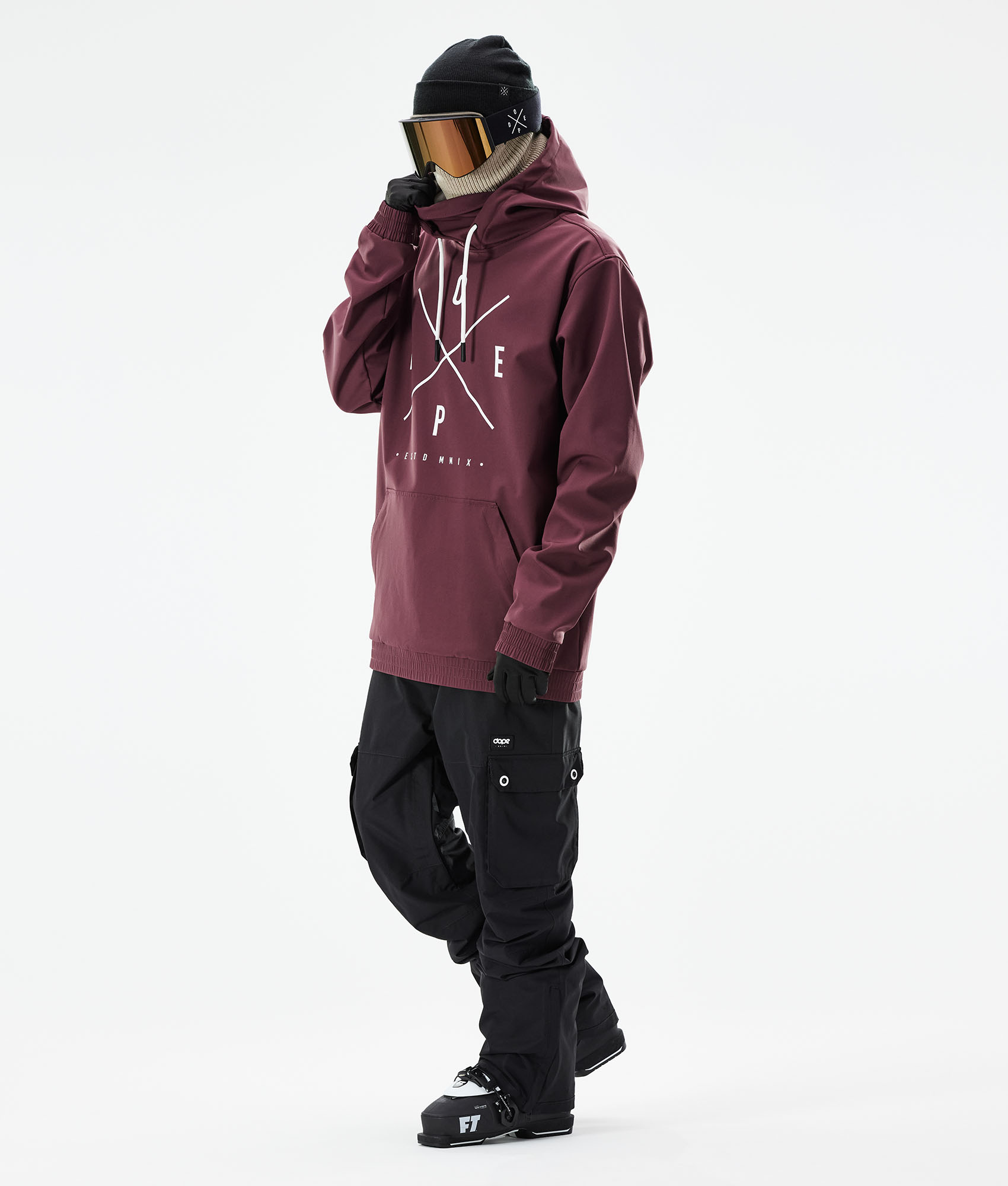 dope yeti snowboard jacket burgundy