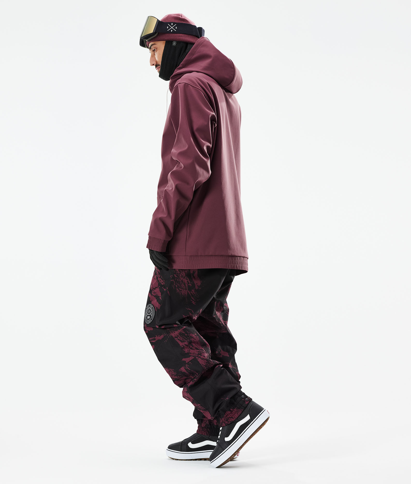 dope yeti snowboard jacket burgundy