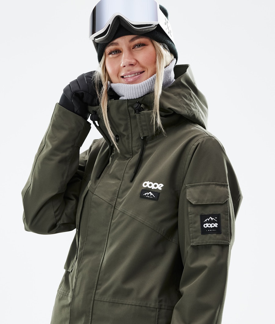 Adept W 2021 Snowboard Jacket Women Olive Green Renewed